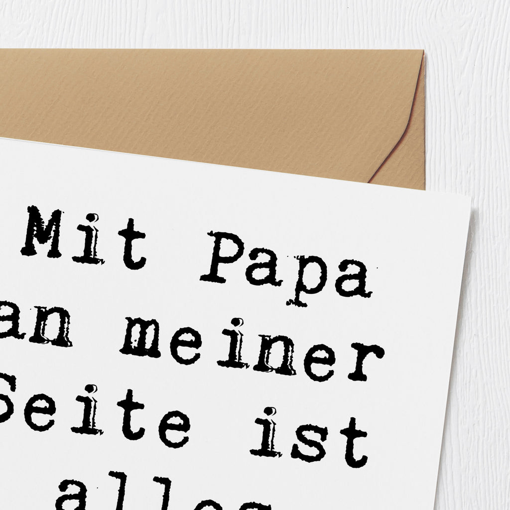 Deluxe Karte Mit Papa an meiner Seite ist alles möglich! Karte, Grußkarte, Klappkarte, Einladungskarte, Glückwunschkarte, Hochzeitskarte, Geburtstagskarte, Hochwertige Grußkarte, Hochwertige Klappkarte