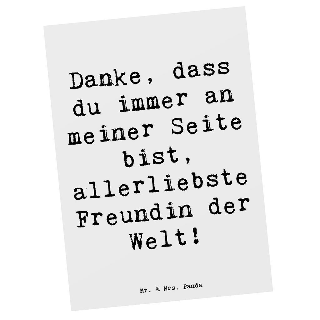 Postkarte Danke, dass du immer an meiner Seite bist, allerliebste Freundin der Welt! Postkarte, Karte, Geschenkkarte, Grußkarte, Einladung, Ansichtskarte, Geburtstagskarte, Einladungskarte, Dankeskarte, Ansichtskarten, Einladung Geburtstag, Einladungskarten Geburtstag