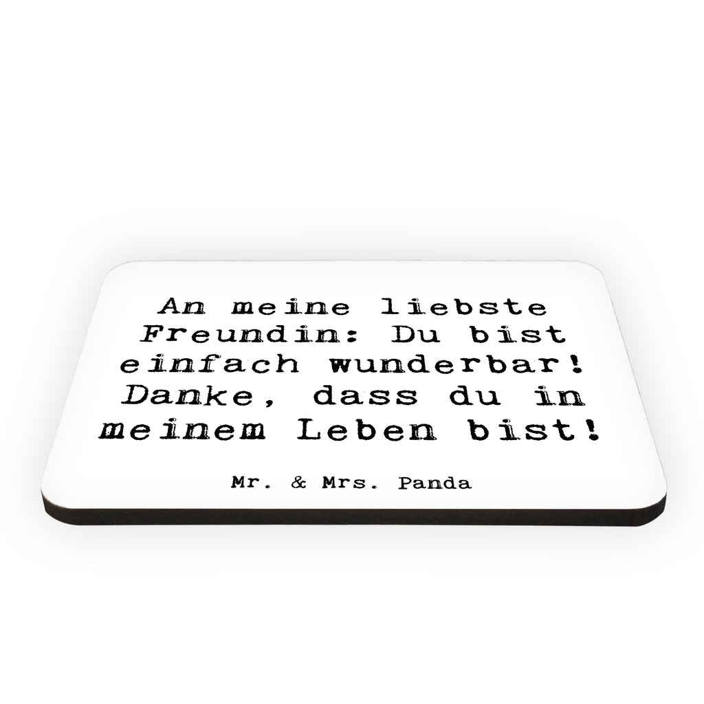 Magnet An meine liebste Freundin: Du bist einfach wunderbar! Danke, dass du in meinem Leben bist! Kühlschrankmagnet, Pinnwandmagnet, Souvenir Magnet, Motivmagnete, Dekomagnet, Whiteboard Magnet, Notiz Magnet, Kühlschrank Dekoration