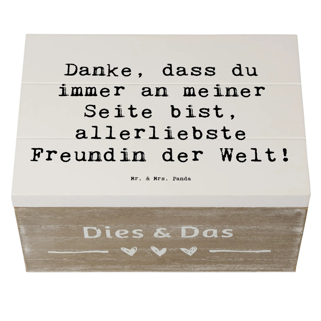 Holzkiste Danke, dass du immer an meiner Seite bist, allerliebste Freundin der Welt! Holzkiste, Kiste, Schatzkiste, Truhe, Schatulle, XXL, Erinnerungsbox, Erinnerungskiste, Dekokiste, Aufbewahrungsbox, Geschenkbox, Geschenkdose