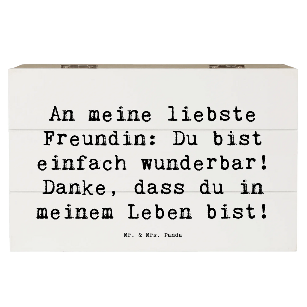 Holzkiste An meine liebste Freundin: Du bist einfach wunderbar! Danke, dass du in meinem Leben bist! Holzkiste, Kiste, Schatzkiste, Truhe, Schatulle, XXL, Erinnerungsbox, Erinnerungskiste, Dekokiste, Aufbewahrungsbox, Geschenkbox, Geschenkdose