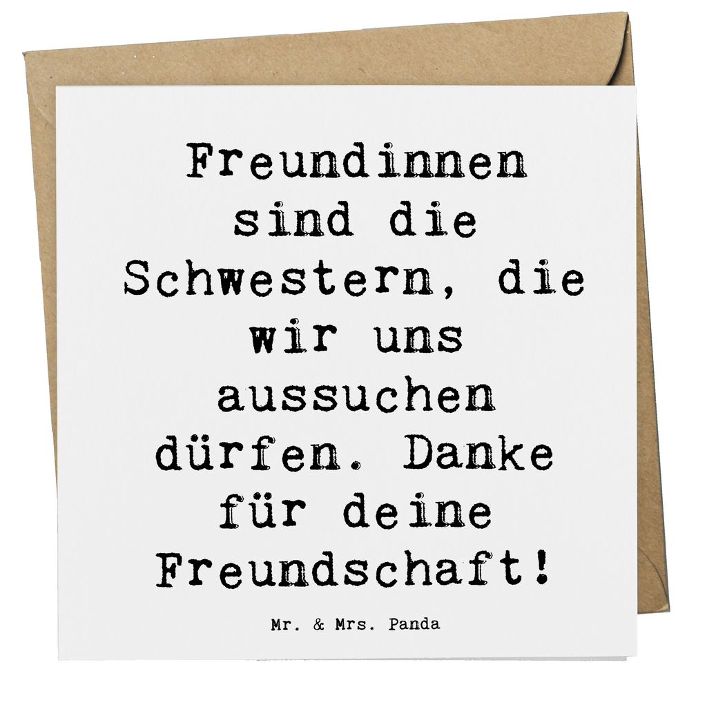 Deluxe Karte Freundinnen sind die Schwestern, die wir uns aussuchen dürfen. Danke für deine Freundschaft! Karte, Grußkarte, Klappkarte, Einladungskarte, Glückwunschkarte, Hochzeitskarte, Geburtstagskarte, Hochwertige Grußkarte, Hochwertige Klappkarte