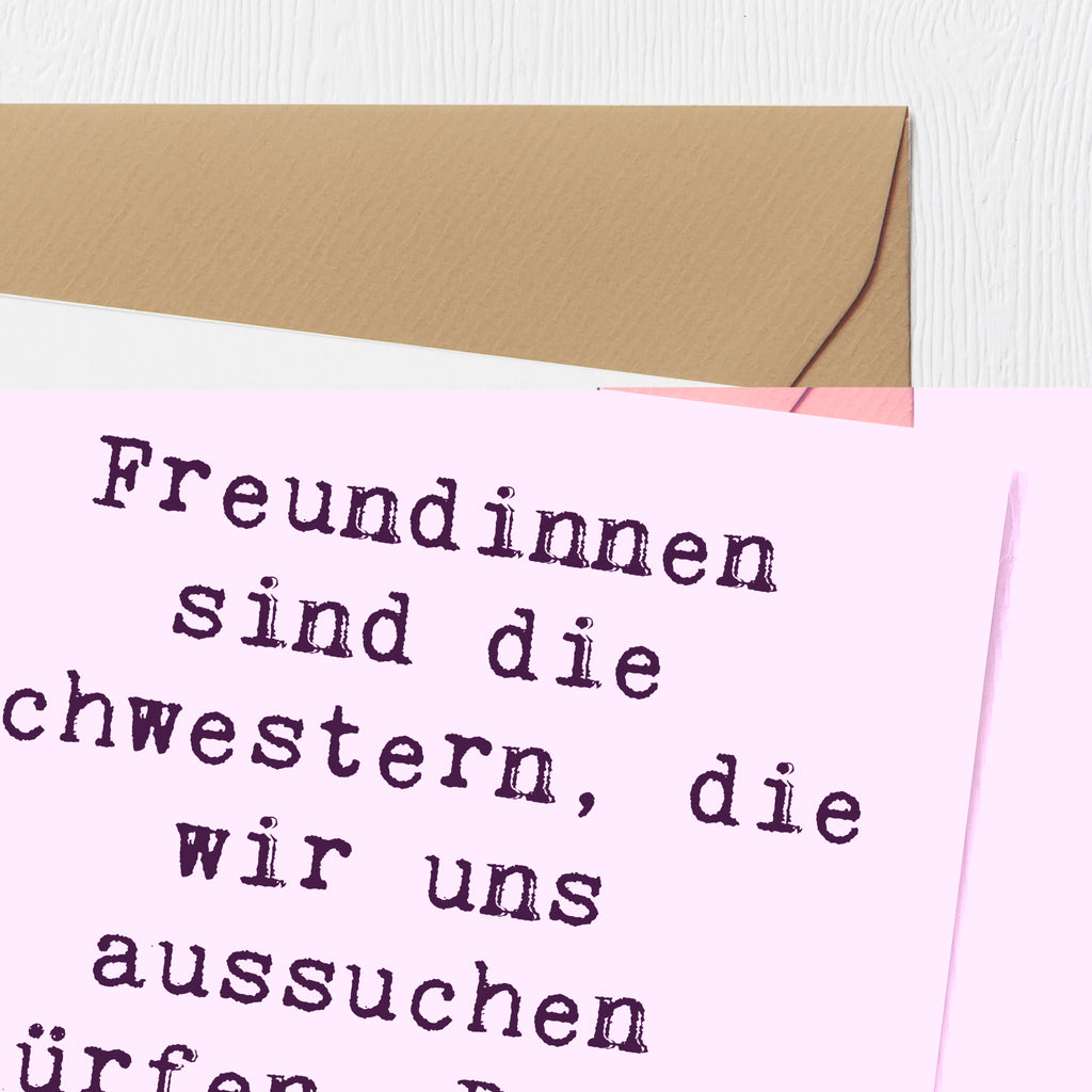 Deluxe Karte Freundinnen sind die Schwestern, die wir uns aussuchen dürfen. Danke für deine Freundschaft! Karte, Grußkarte, Klappkarte, Einladungskarte, Glückwunschkarte, Hochzeitskarte, Geburtstagskarte, Hochwertige Grußkarte, Hochwertige Klappkarte