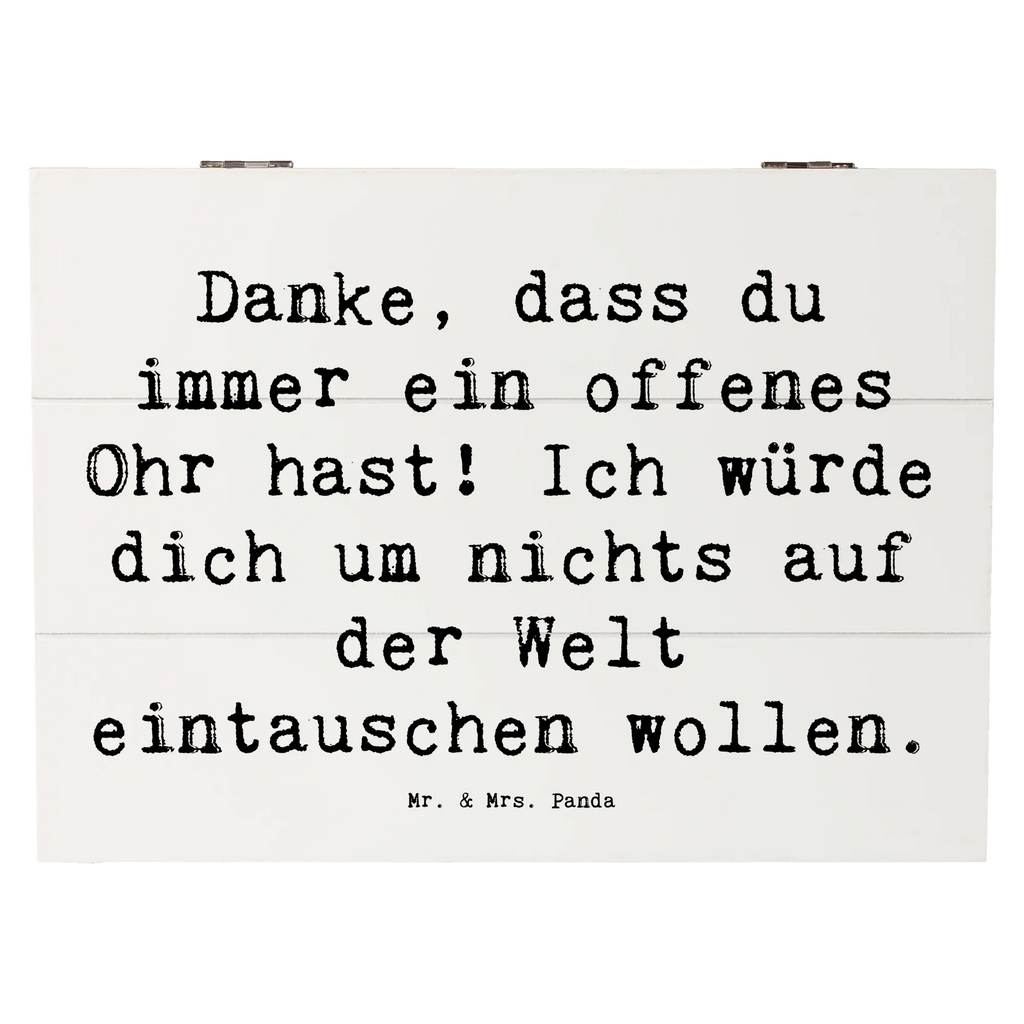 Holzkiste Danke, dass du immer ein offenes Ohr hast! Ich würde dich um nichts auf der Welt eintauschen wollen. Holzkiste, Kiste, Schatzkiste, Truhe, Schatulle, XXL, Erinnerungsbox, Erinnerungskiste, Dekokiste, Aufbewahrungsbox, Geschenkbox, Geschenkdose