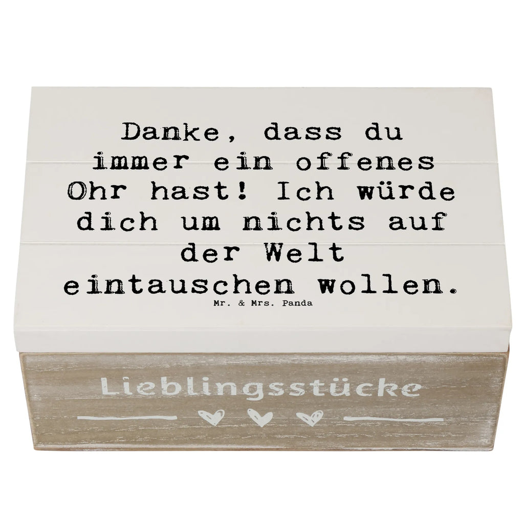 Holzkiste Danke, dass du immer ein offenes Ohr hast! Ich würde dich um nichts auf der Welt eintauschen wollen. Holzkiste, Kiste, Schatzkiste, Truhe, Schatulle, XXL, Erinnerungsbox, Erinnerungskiste, Dekokiste, Aufbewahrungsbox, Geschenkbox, Geschenkdose