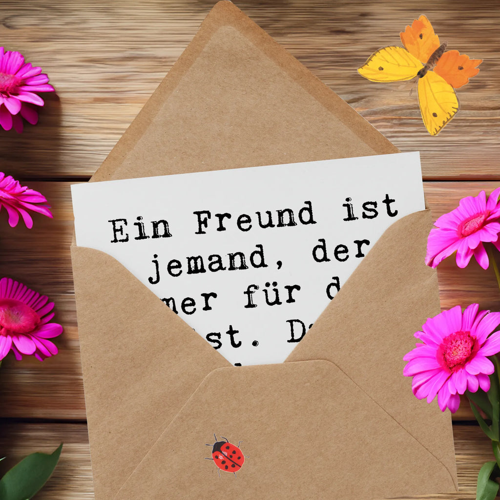 Deluxe Karte Spruch Freund fürs Leben Karte, Grußkarte, Klappkarte, Einladungskarte, Glückwunschkarte, Hochzeitskarte, Geburtstagskarte, Hochwertige Grußkarte, Hochwertige Klappkarte