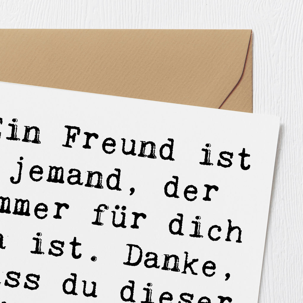 Deluxe Karte Spruch Freund fürs Leben Karte, Grußkarte, Klappkarte, Einladungskarte, Glückwunschkarte, Hochzeitskarte, Geburtstagskarte, Hochwertige Grußkarte, Hochwertige Klappkarte