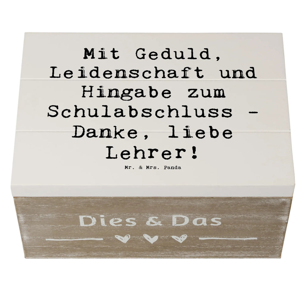 Holzkiste Mit Geduld, Leidenschaft und Hingabe zum Schulabschluss - Danke, liebe Lehrer! Holzkiste, Kiste, Schatzkiste, Truhe, Schatulle, XXL, Erinnerungsbox, Erinnerungskiste, Dekokiste, Aufbewahrungsbox, Geschenkbox, Geschenkdose