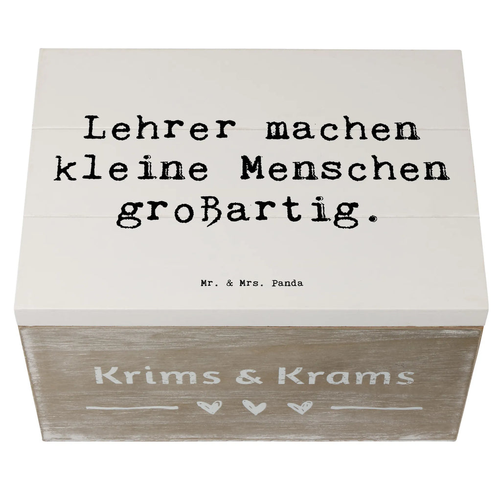 Holzkiste Lehrer machen kleine Menschen großartig. Holzkiste, Kiste, Schatzkiste, Truhe, Schatulle, XXL, Erinnerungsbox, Erinnerungskiste, Dekokiste, Aufbewahrungsbox, Geschenkbox, Geschenkdose