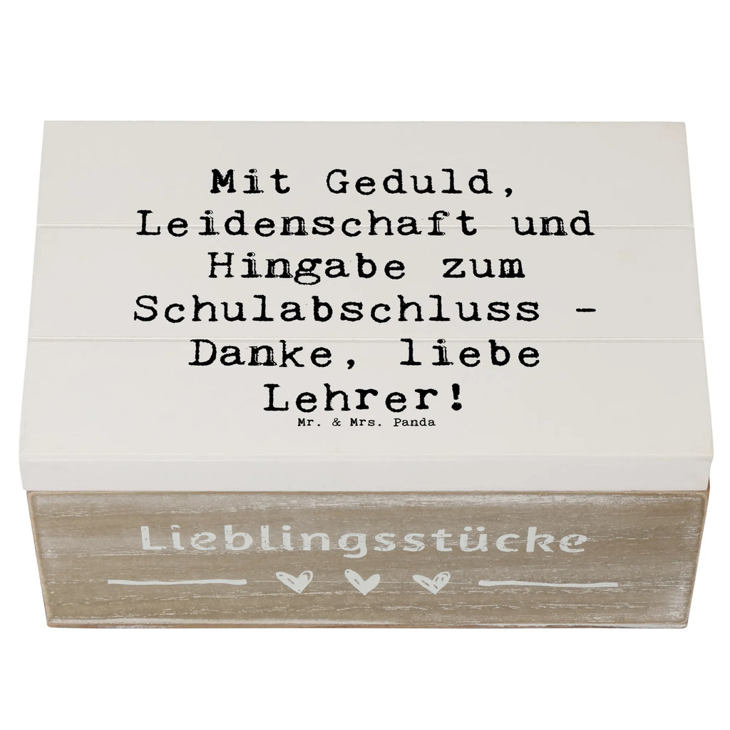 Holzkiste Mit Geduld, Leidenschaft und Hingabe zum Schulabschluss - Danke, liebe Lehrer! Holzkiste, Kiste, Schatzkiste, Truhe, Schatulle, XXL, Erinnerungsbox, Erinnerungskiste, Dekokiste, Aufbewahrungsbox, Geschenkbox, Geschenkdose