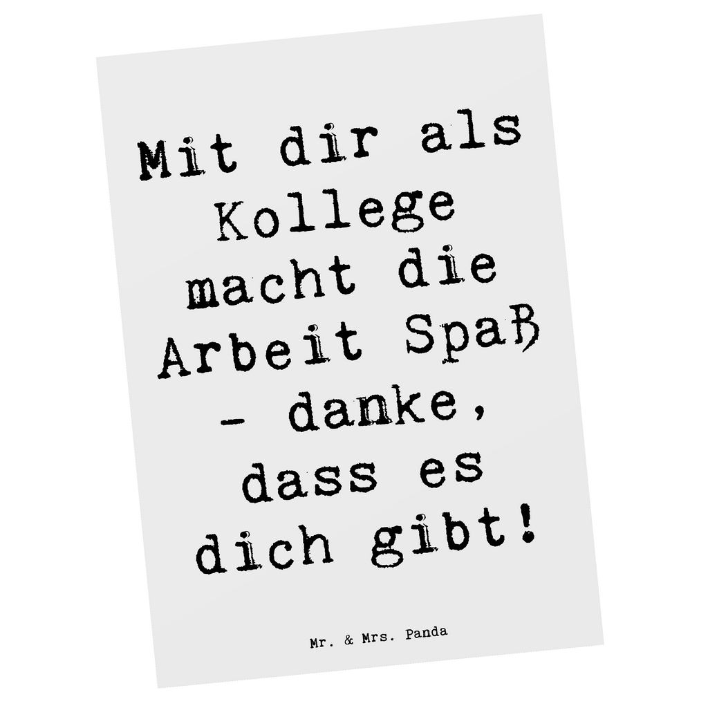 Postkarte Mit dir als Kollege macht die Arbeit Spaß - danke, dass es dich gibt! Postkarte, Karte, Geschenkkarte, Grußkarte, Einladung, Ansichtskarte, Geburtstagskarte, Einladungskarte, Dankeskarte, Ansichtskarten, Einladung Geburtstag, Einladungskarten Geburtstag