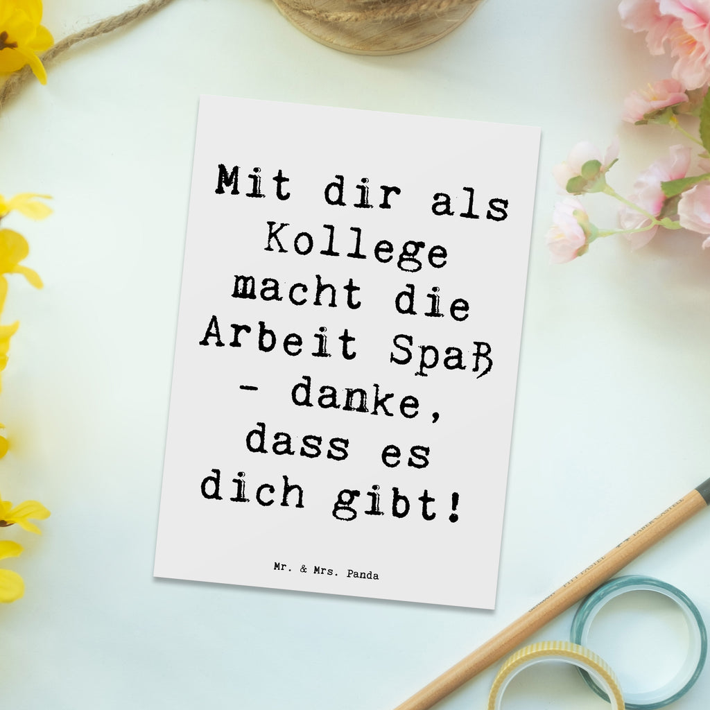 Postkarte Mit dir als Kollege macht die Arbeit Spaß - danke, dass es dich gibt! Postkarte, Karte, Geschenkkarte, Grußkarte, Einladung, Ansichtskarte, Geburtstagskarte, Einladungskarte, Dankeskarte, Ansichtskarten, Einladung Geburtstag, Einladungskarten Geburtstag