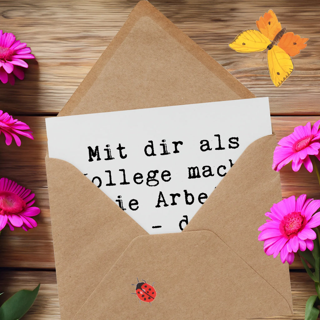 Deluxe Karte Spruch Kollege Freude Karte, Grußkarte, Klappkarte, Einladungskarte, Glückwunschkarte, Hochzeitskarte, Geburtstagskarte, Hochwertige Grußkarte, Hochwertige Klappkarte