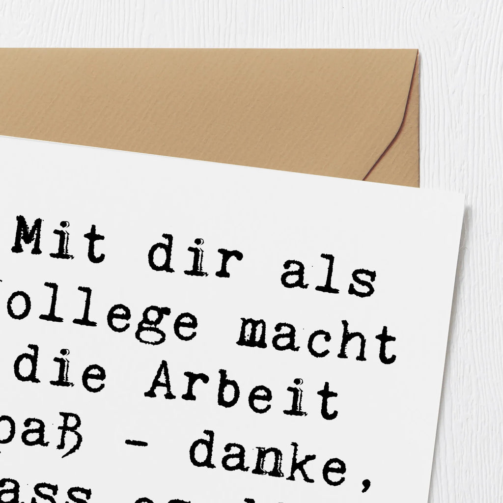 Deluxe Karte Spruch Kollege Freude Karte, Grußkarte, Klappkarte, Einladungskarte, Glückwunschkarte, Hochzeitskarte, Geburtstagskarte, Hochwertige Grußkarte, Hochwertige Klappkarte