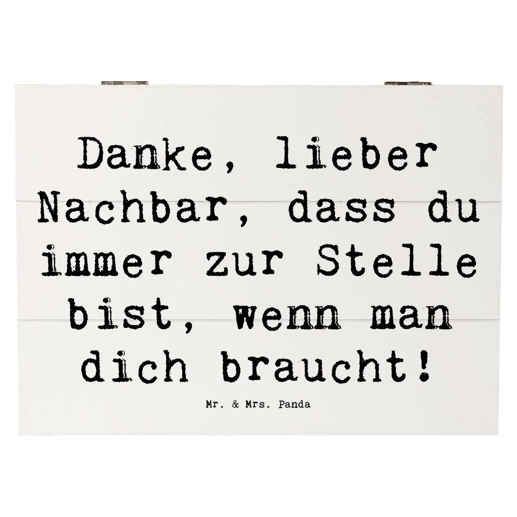 Holzkiste Danke, lieber Nachbar, dass du immer zur Stelle bist, wenn man dich braucht! Holzkiste, Kiste, Schatzkiste, Truhe, Schatulle, XXL, Erinnerungsbox, Erinnerungskiste, Dekokiste, Aufbewahrungsbox, Geschenkbox, Geschenkdose