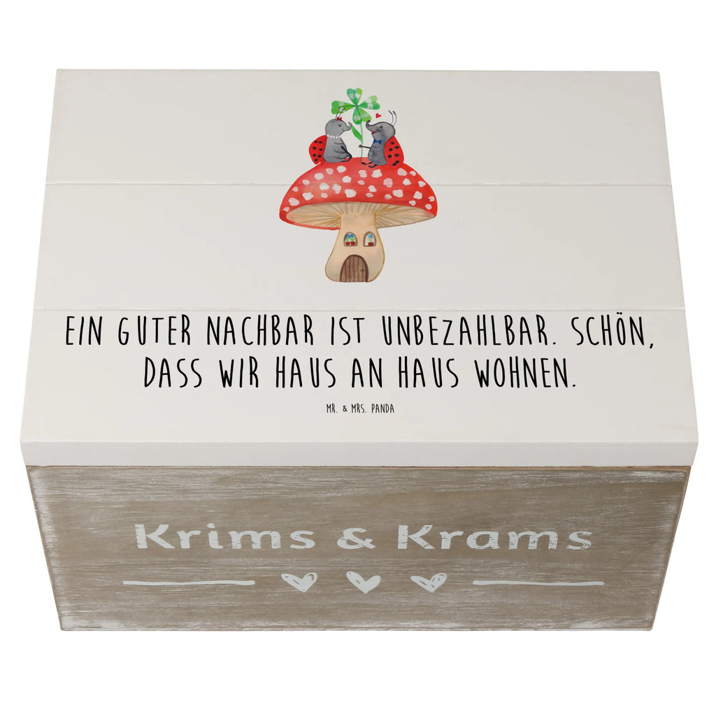 Holzkiste Guter Nachbar Holzkiste, Kiste, Schatzkiste, Truhe, Schatulle, XXL, Erinnerungsbox, Erinnerungskiste, Dekokiste, Aufbewahrungsbox, Geschenkbox, Geschenkdose