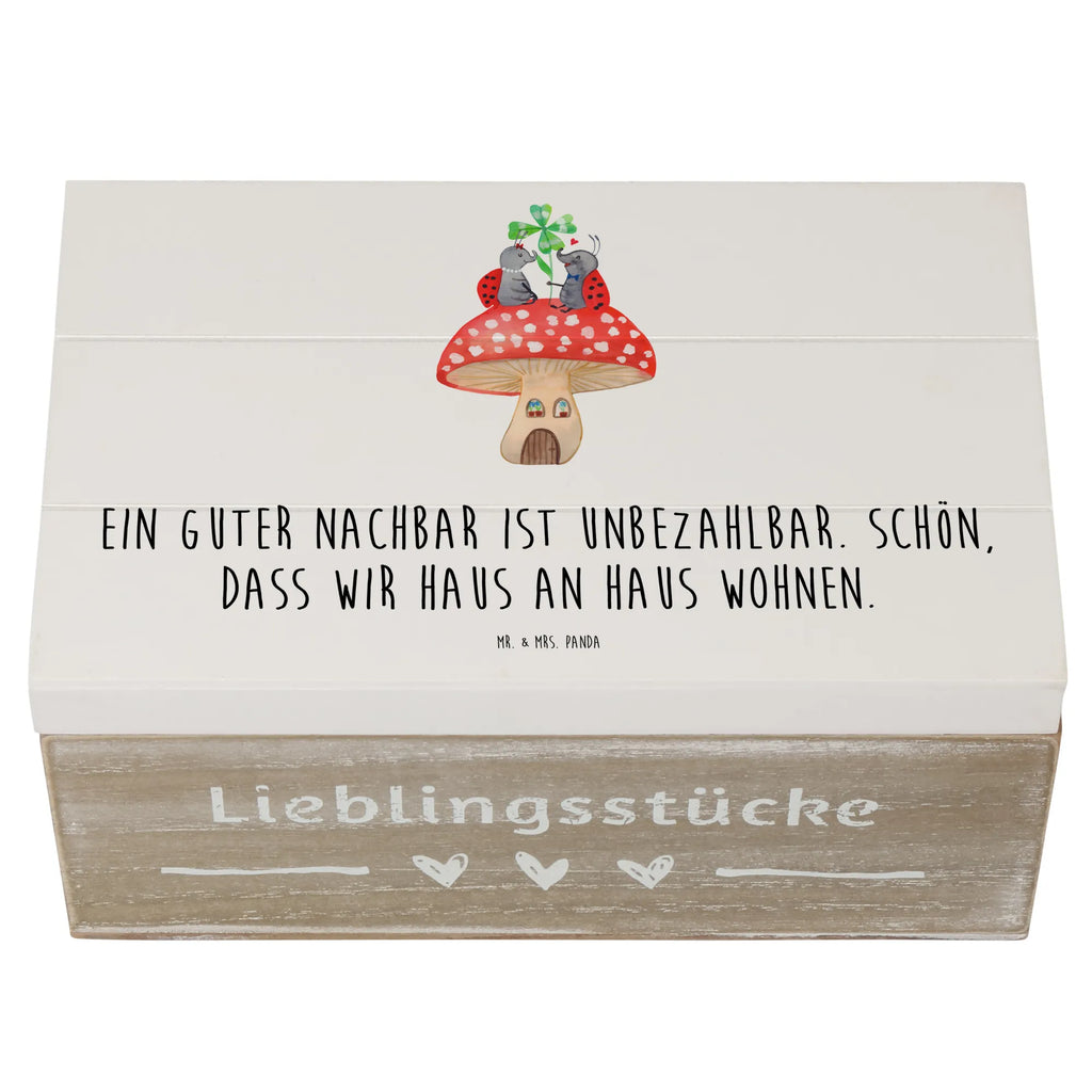 Holzkiste Guter Nachbar Holzkiste, Kiste, Schatzkiste, Truhe, Schatulle, XXL, Erinnerungsbox, Erinnerungskiste, Dekokiste, Aufbewahrungsbox, Geschenkbox, Geschenkdose