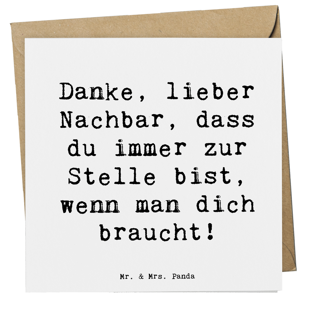 Deluxe Karte Danke, lieber Nachbar, dass du immer zur Stelle bist, wenn man dich braucht! Karte, Grußkarte, Klappkarte, Einladungskarte, Glückwunschkarte, Hochzeitskarte, Geburtstagskarte, Hochwertige Grußkarte, Hochwertige Klappkarte