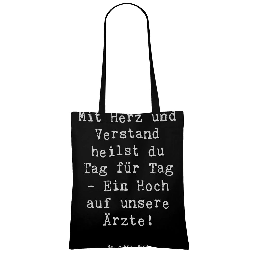 Tragetasche Spruch Arzt Herz Verstand Beuteltasche, Beutel, Einkaufstasche, Jutebeutel, Stoffbeutel, Tasche, Shopper, Umhängetasche, Strandtasche, Schultertasche, Stofftasche, Tragetasche, Badetasche, Jutetasche, Einkaufstüte, Laptoptasche