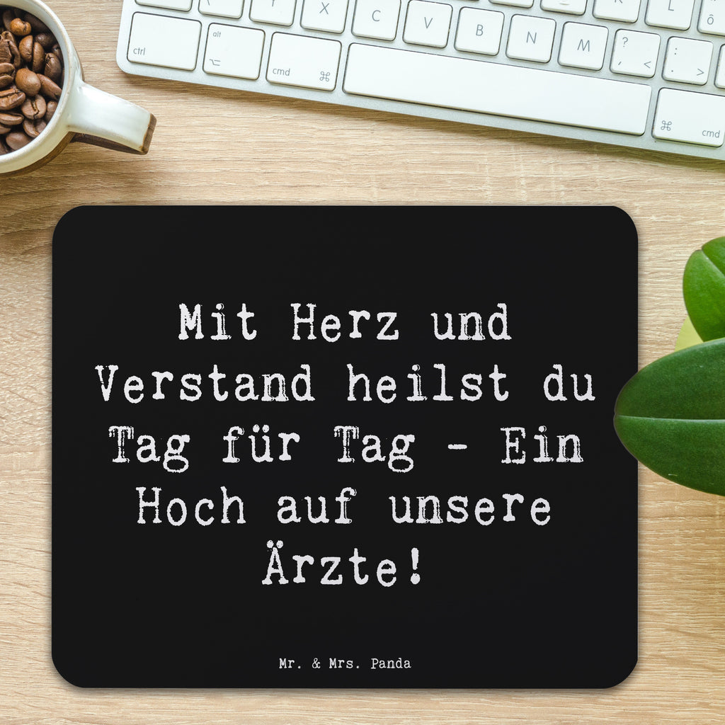 Mauspad Spruch Arzt Herz Verstand Mousepad, Computer zubehör, Büroausstattung, PC Zubehör, Arbeitszimmer, Mauspad, Einzigartiges Mauspad, Designer Mauspad, Mausunterlage, Mauspad Büro