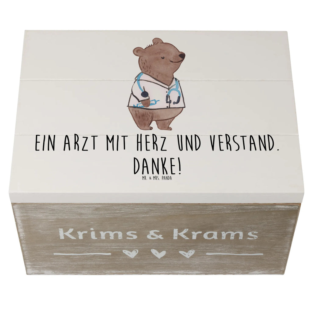 Holzkiste Arzt mit Herz Holzkiste, Kiste, Schatzkiste, Truhe, Schatulle, XXL, Erinnerungsbox, Erinnerungskiste, Dekokiste, Aufbewahrungsbox, Geschenkbox, Geschenkdose