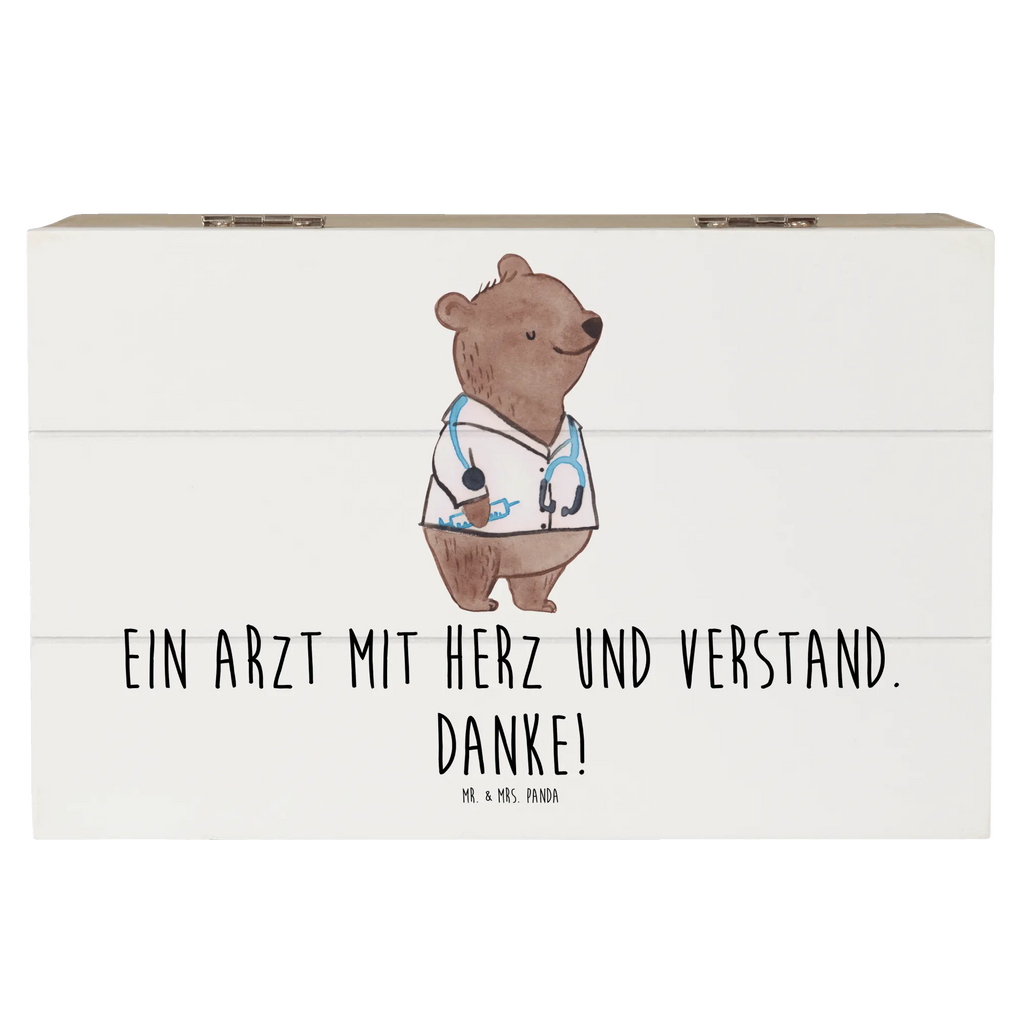 Holzkiste Arzt mit Herz Holzkiste, Kiste, Schatzkiste, Truhe, Schatulle, XXL, Erinnerungsbox, Erinnerungskiste, Dekokiste, Aufbewahrungsbox, Geschenkbox, Geschenkdose