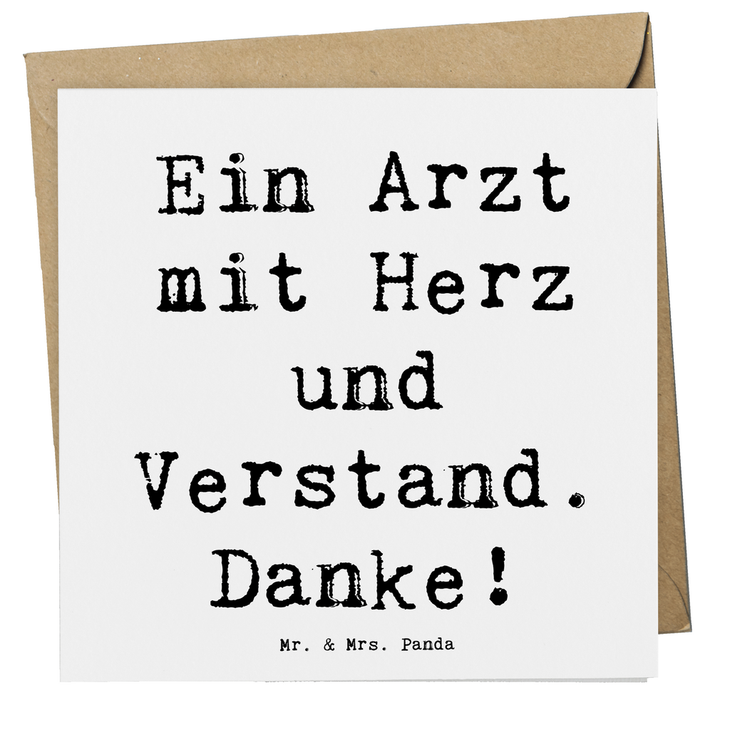 Deluxe Karte Ein Arzt mit Herz und Verstand. Danke! Karte, Grußkarte, Klappkarte, Einladungskarte, Glückwunschkarte, Hochzeitskarte, Geburtstagskarte, Hochwertige Grußkarte, Hochwertige Klappkarte