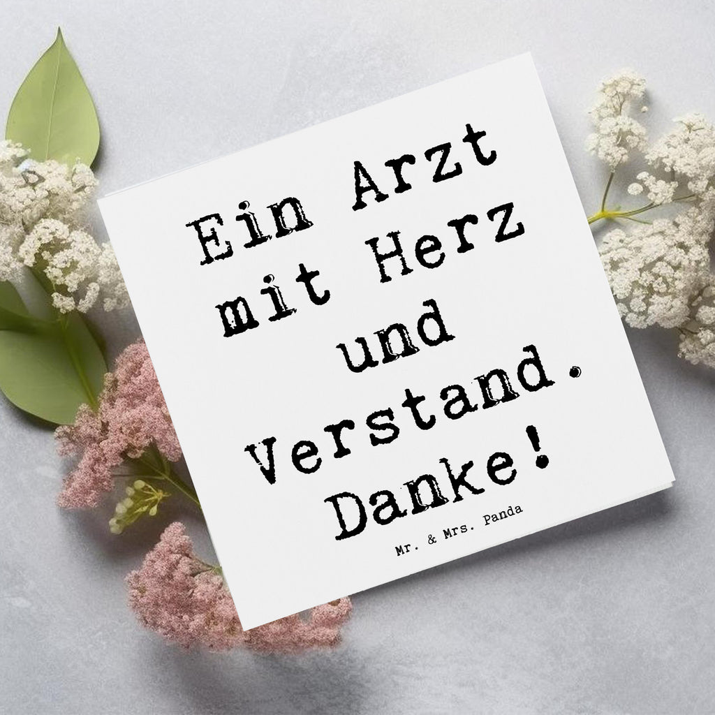 Deluxe Karte Ein Arzt mit Herz und Verstand. Danke! Karte, Grußkarte, Klappkarte, Einladungskarte, Glückwunschkarte, Hochzeitskarte, Geburtstagskarte, Hochwertige Grußkarte, Hochwertige Klappkarte