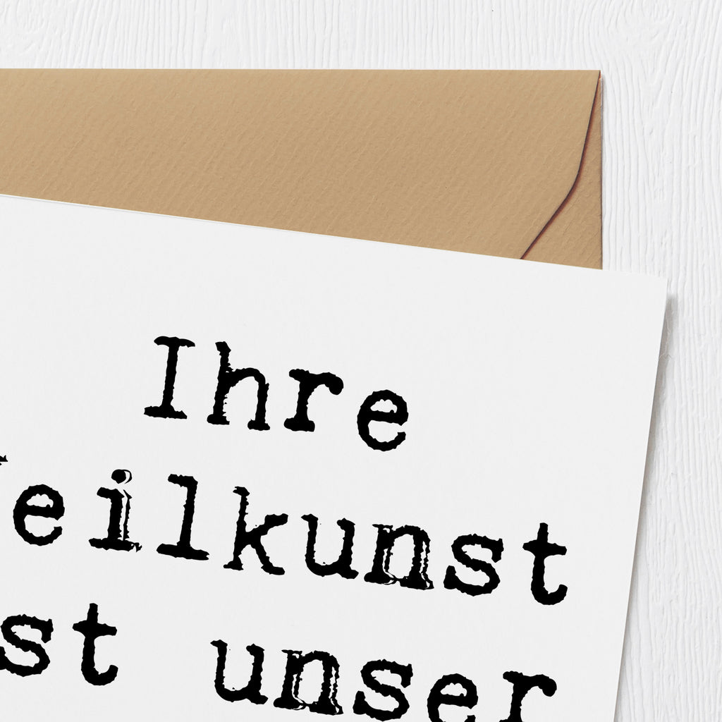 Deluxe Karte Ihre Heilkunst ist unser Segen. Karte, Grußkarte, Klappkarte, Einladungskarte, Glückwunschkarte, Hochzeitskarte, Geburtstagskarte, Hochwertige Grußkarte, Hochwertige Klappkarte