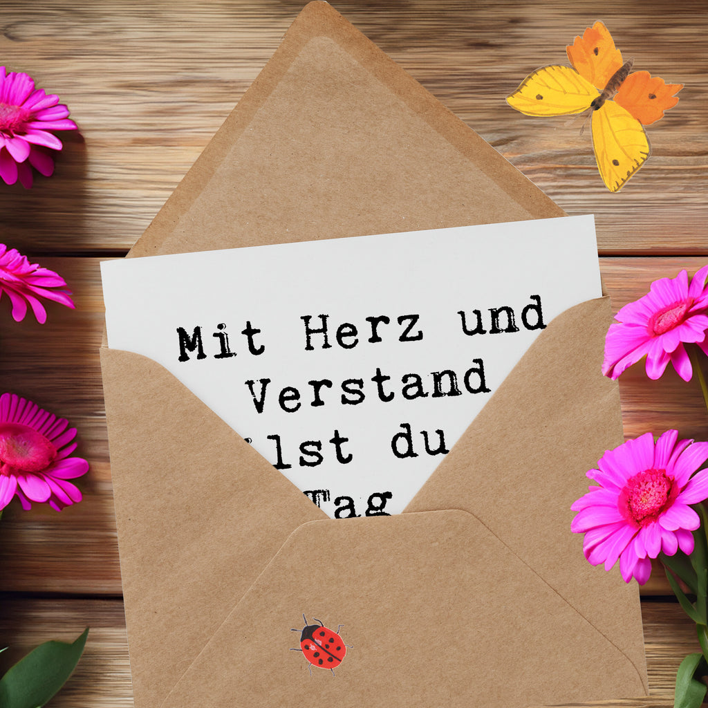 Deluxe Karte Mit Herz und Verstand heilst du Tag für Tag - Ein Hoch auf unsere Ärzte! Karte, Grußkarte, Klappkarte, Einladungskarte, Glückwunschkarte, Hochzeitskarte, Geburtstagskarte, Hochwertige Grußkarte, Hochwertige Klappkarte