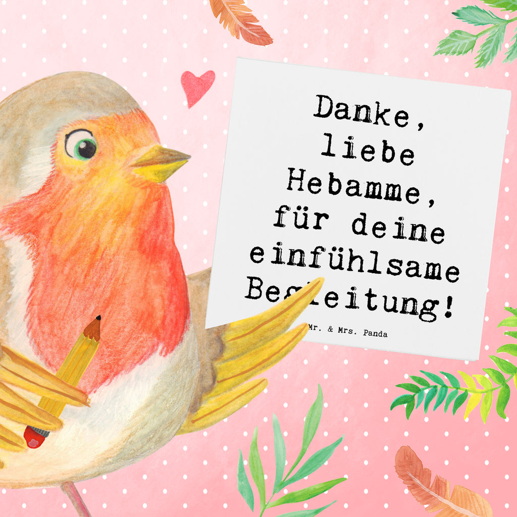 Deluxe Karte Danke, liebe Hebamme, für deine einfühlsame Begleitung! Karte, Grußkarte, Klappkarte, Einladungskarte, Glückwunschkarte, Hochzeitskarte, Geburtstagskarte, Hochwertige Grußkarte, Hochwertige Klappkarte