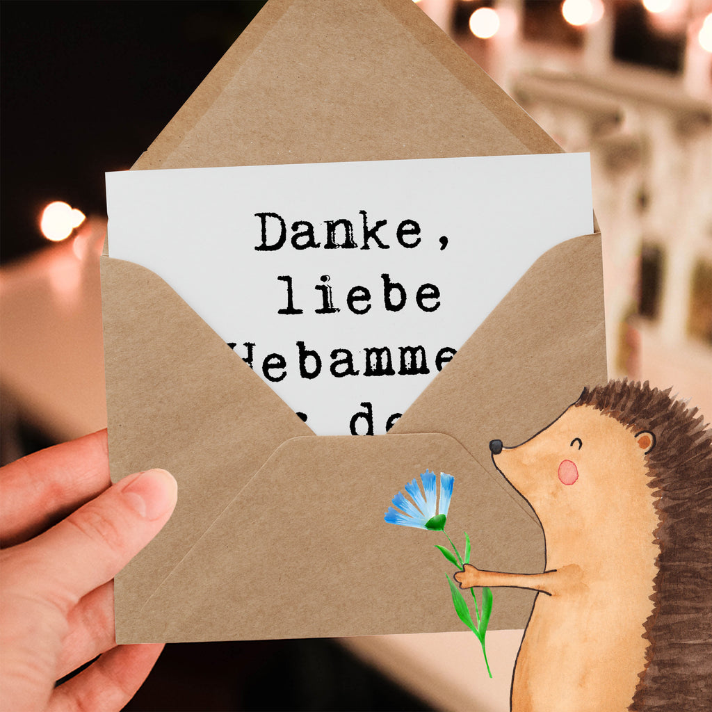 Deluxe Karte Danke, liebe Hebamme, für deine einfühlsame Begleitung! Karte, Grußkarte, Klappkarte, Einladungskarte, Glückwunschkarte, Hochzeitskarte, Geburtstagskarte, Hochwertige Grußkarte, Hochwertige Klappkarte