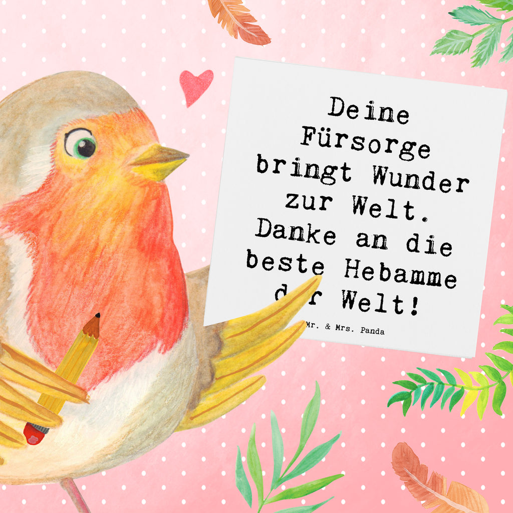 Deluxe Karte Deine Fürsorge bringt Wunder zur Welt. Danke an die beste Hebamme der Welt! Karte, Grußkarte, Klappkarte, Einladungskarte, Glückwunschkarte, Hochzeitskarte, Geburtstagskarte, Hochwertige Grußkarte, Hochwertige Klappkarte