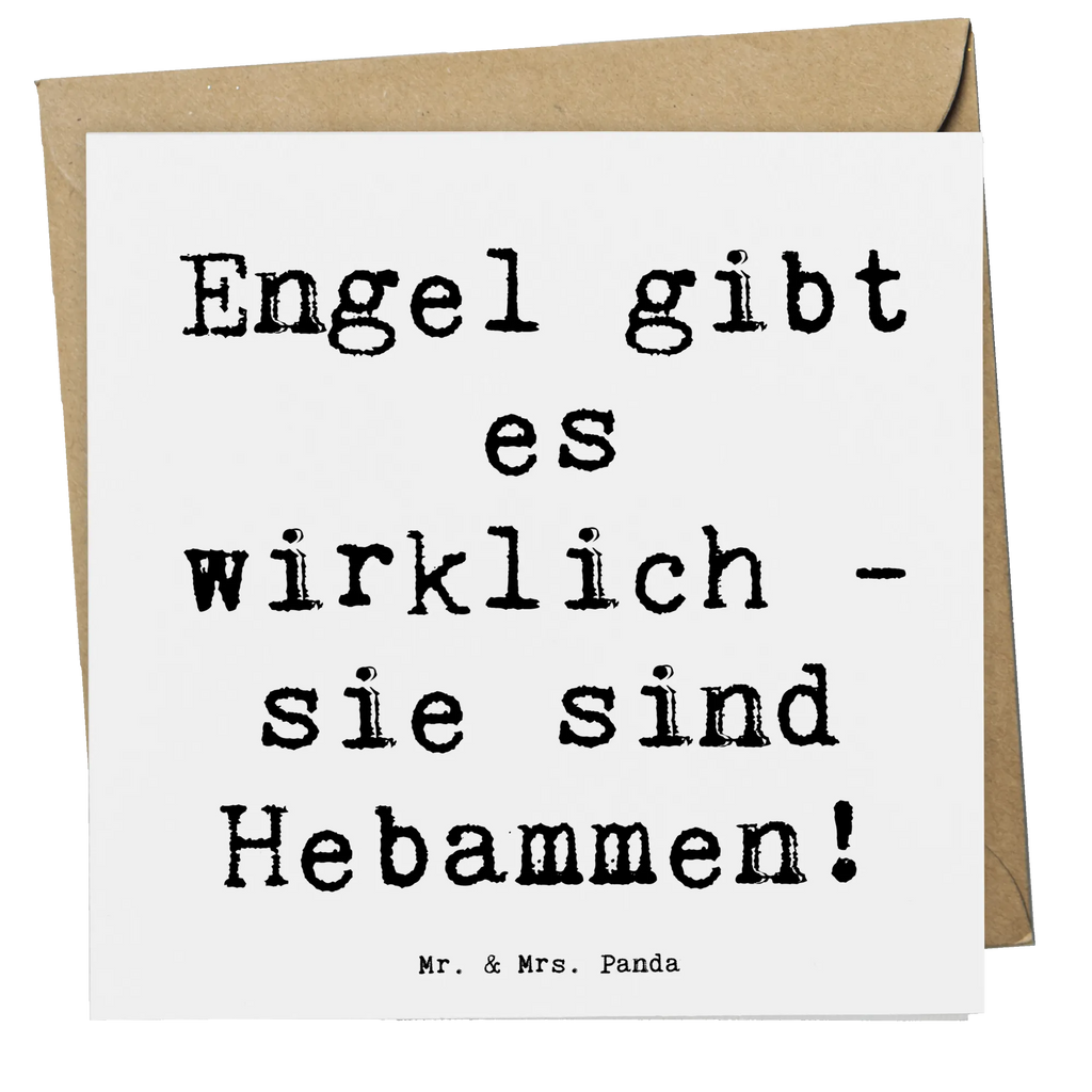 Deluxe Karte Spruch Hebamme Engel Karte, Grußkarte, Klappkarte, Einladungskarte, Glückwunschkarte, Hochzeitskarte, Geburtstagskarte, Hochwertige Grußkarte, Hochwertige Klappkarte