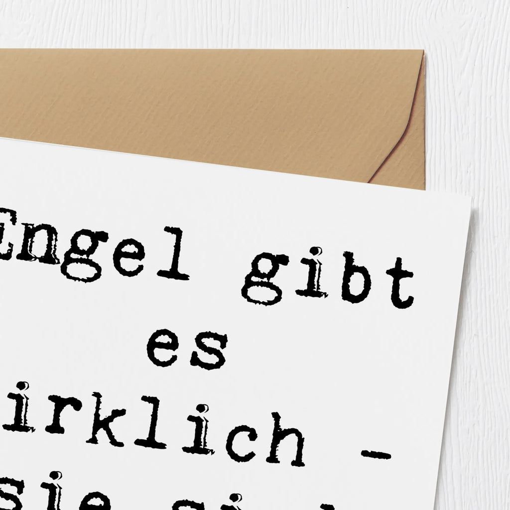 Deluxe Karte Spruch Hebamme Engel Karte, Grußkarte, Klappkarte, Einladungskarte, Glückwunschkarte, Hochzeitskarte, Geburtstagskarte, Hochwertige Grußkarte, Hochwertige Klappkarte