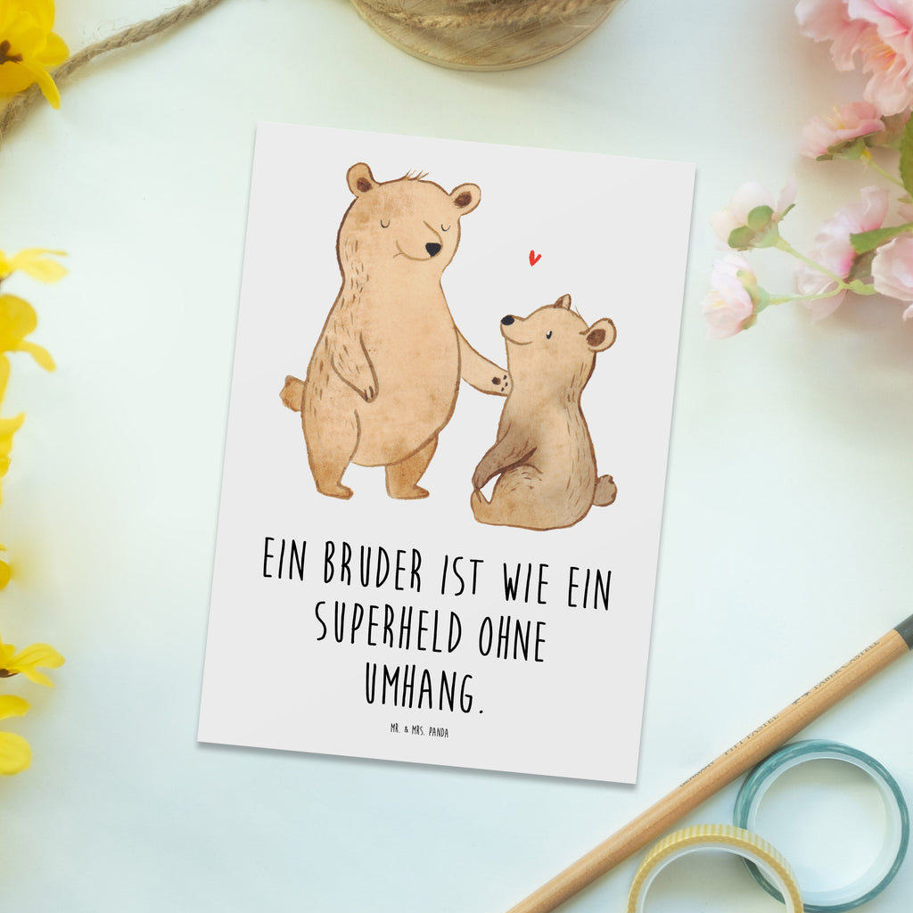 Postkarte Bruder Superheld Postkarte, Karte, Geschenkkarte, Grußkarte, Einladung, Ansichtskarte, Geburtstagskarte, Einladungskarte, Dankeskarte, Ansichtskarten, Einladung Geburtstag, Einladungskarten Geburtstag