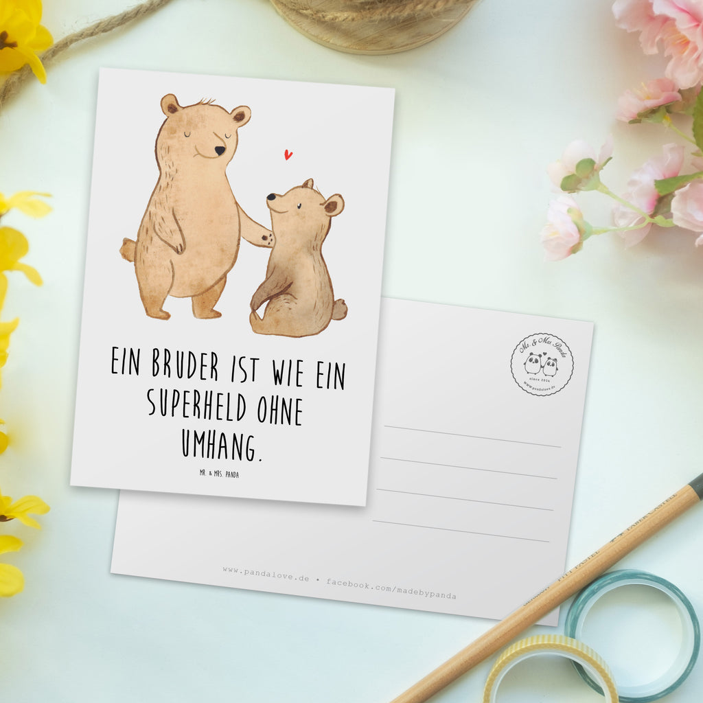 Postkarte Bruder Superheld Postkarte, Karte, Geschenkkarte, Grußkarte, Einladung, Ansichtskarte, Geburtstagskarte, Einladungskarte, Dankeskarte, Ansichtskarten, Einladung Geburtstag, Einladungskarten Geburtstag