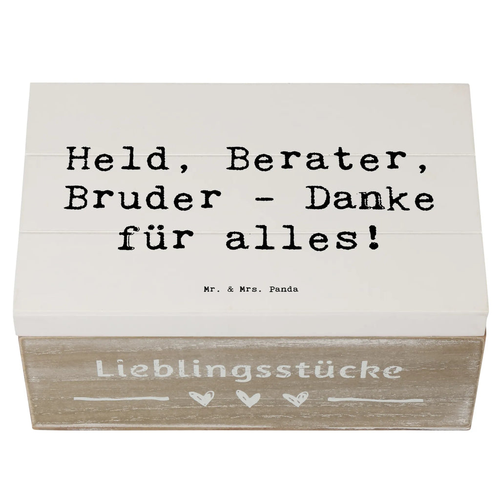 Holzkiste Held, Berater, Bruder - Danke für alles! Holzkiste, Kiste, Schatzkiste, Truhe, Schatulle, XXL, Erinnerungsbox, Erinnerungskiste, Dekokiste, Aufbewahrungsbox, Geschenkbox, Geschenkdose