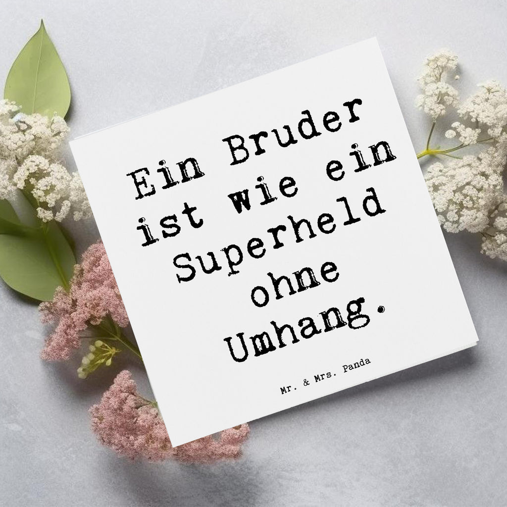 Deluxe Karte Ein Bruder ist wie ein Superheld ohne Umhang. Karte, Grußkarte, Klappkarte, Einladungskarte, Glückwunschkarte, Hochzeitskarte, Geburtstagskarte, Hochwertige Grußkarte, Hochwertige Klappkarte