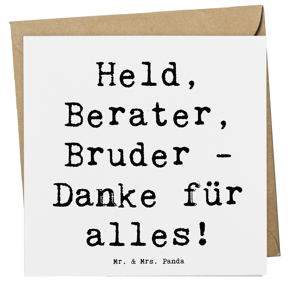 Deluxe Karte Held, Berater, Bruder - Danke für alles! Karte, Grußkarte, Klappkarte, Einladungskarte, Glückwunschkarte, Hochzeitskarte, Geburtstagskarte, Hochwertige Grußkarte, Hochwertige Klappkarte