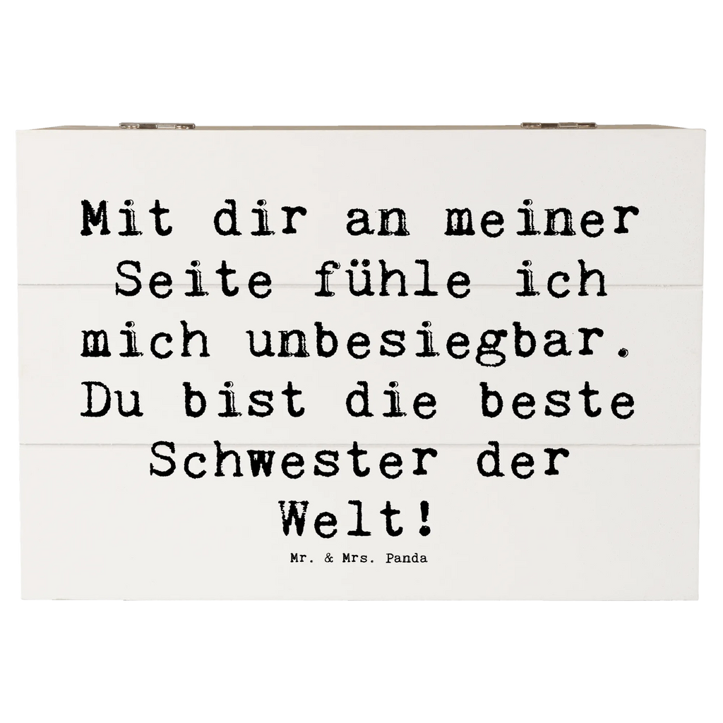 Holzkiste Mit dir an meiner Seite fühle ich mich unbesiegbar. Du bist die beste Schwester der Welt! Holzkiste, Kiste, Schatzkiste, Truhe, Schatulle, XXL, Erinnerungsbox, Erinnerungskiste, Dekokiste, Aufbewahrungsbox, Geschenkbox, Geschenkdose