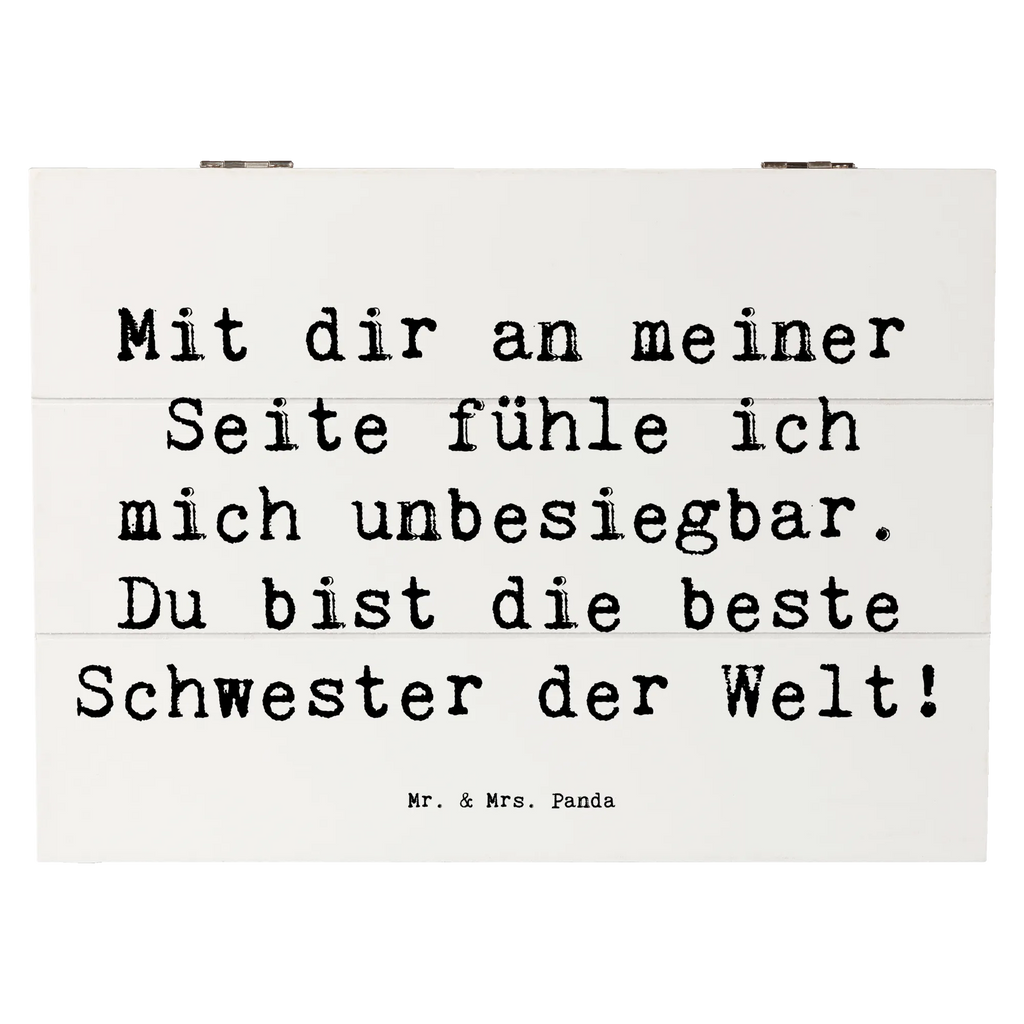 Holzkiste Mit dir an meiner Seite fühle ich mich unbesiegbar. Du bist die beste Schwester der Welt! Holzkiste, Kiste, Schatzkiste, Truhe, Schatulle, XXL, Erinnerungsbox, Erinnerungskiste, Dekokiste, Aufbewahrungsbox, Geschenkbox, Geschenkdose