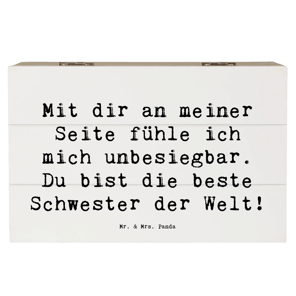 Holzkiste Mit dir an meiner Seite fühle ich mich unbesiegbar. Du bist die beste Schwester der Welt! Holzkiste, Kiste, Schatzkiste, Truhe, Schatulle, XXL, Erinnerungsbox, Erinnerungskiste, Dekokiste, Aufbewahrungsbox, Geschenkbox, Geschenkdose