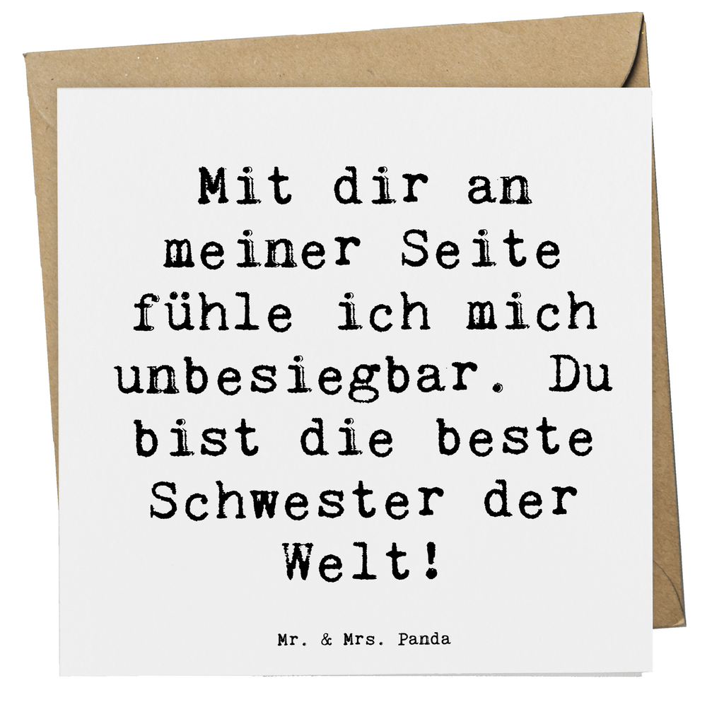 Deluxe Karte Spruch Beste Schwester Karte, Grußkarte, Klappkarte, Einladungskarte, Glückwunschkarte, Hochzeitskarte, Geburtstagskarte, Hochwertige Grußkarte, Hochwertige Klappkarte