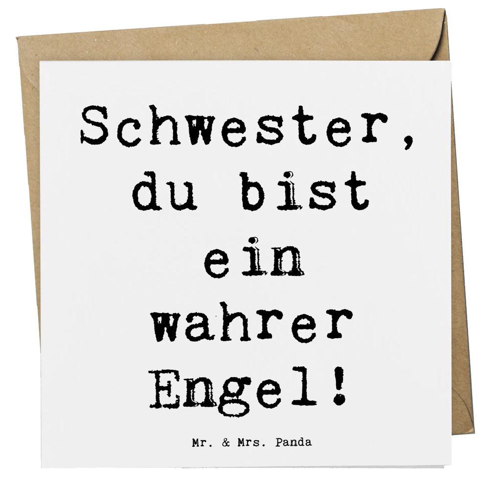 Deluxe Karte Spruch Schwester Engel Karte, Grußkarte, Klappkarte, Einladungskarte, Glückwunschkarte, Hochzeitskarte, Geburtstagskarte, Hochwertige Grußkarte, Hochwertige Klappkarte