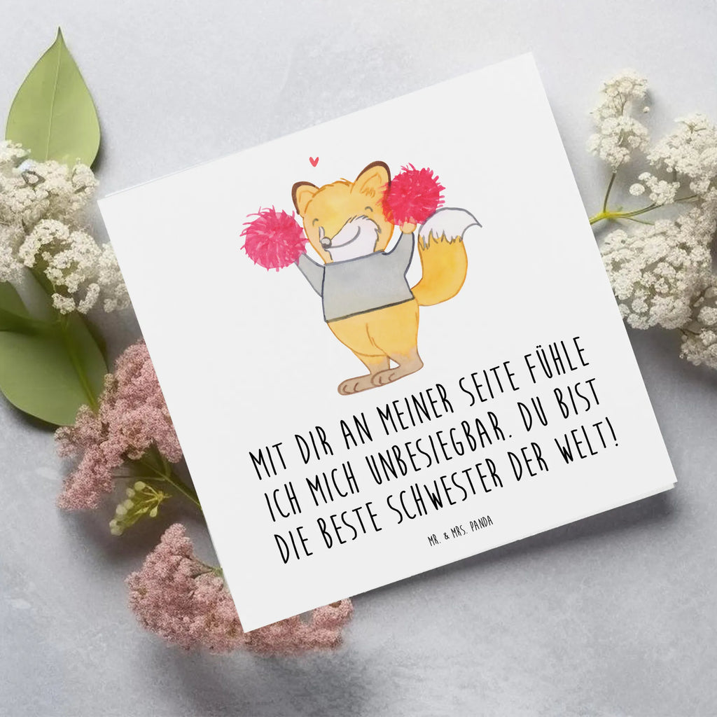 Deluxe Karte Beste Schwester Karte, Grußkarte, Klappkarte, Einladungskarte, Glückwunschkarte, Hochzeitskarte, Geburtstagskarte, Hochwertige Grußkarte, Hochwertige Klappkarte