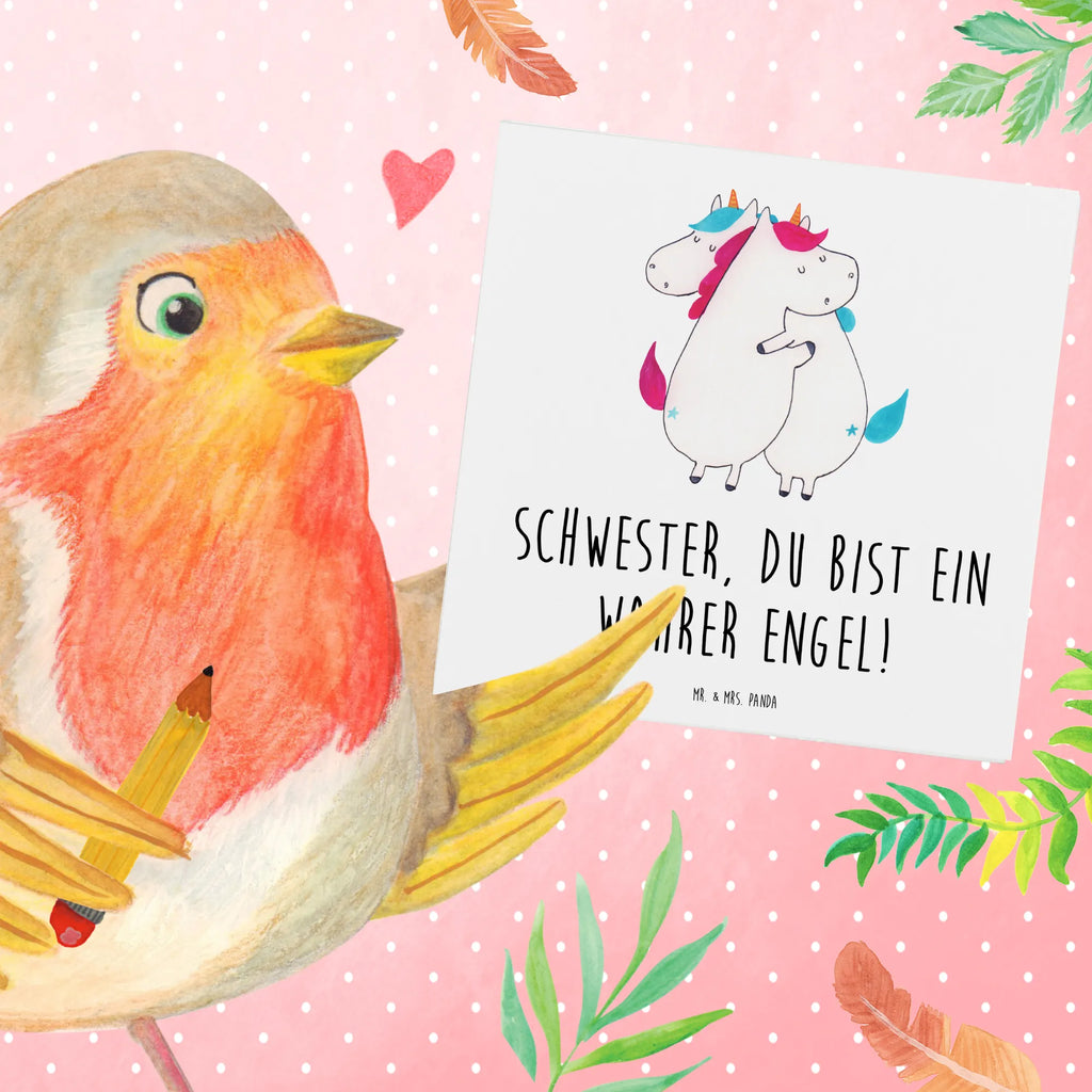 Deluxe Karte Schwester Engel Karte, Grußkarte, Klappkarte, Einladungskarte, Glückwunschkarte, Hochzeitskarte, Geburtstagskarte, Hochwertige Grußkarte, Hochwertige Klappkarte