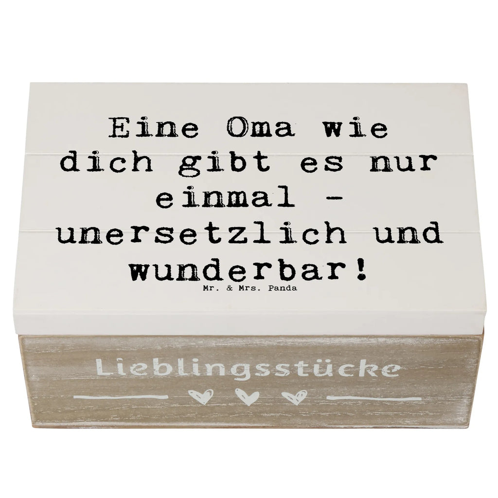 Holzkiste Eine Oma wie dich gibt es nur einmal - unersetzlich und wunderbar! Holzkiste, Kiste, Schatzkiste, Truhe, Schatulle, XXL, Erinnerungsbox, Erinnerungskiste, Dekokiste, Aufbewahrungsbox, Geschenkbox, Geschenkdose