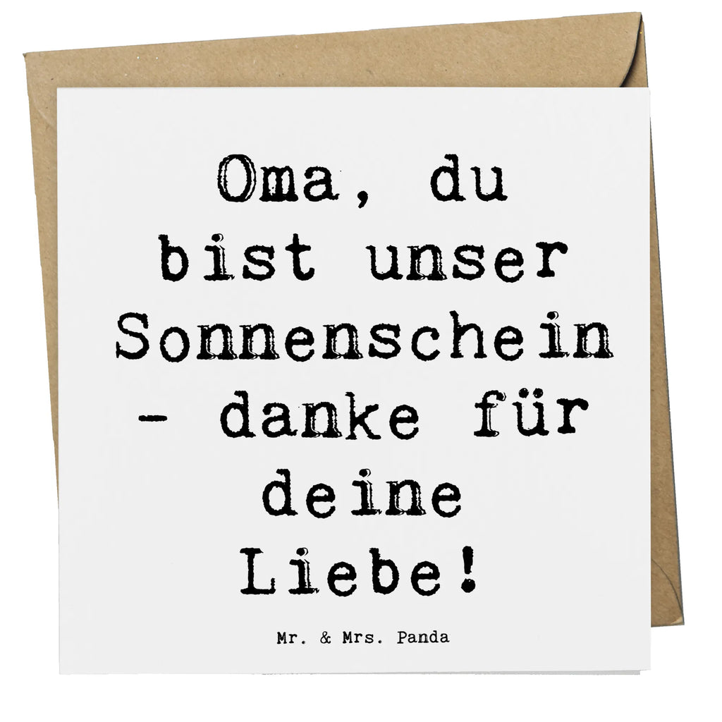 Deluxe Karte Spruch Oma Sonnenschein Karte, Grußkarte, Klappkarte, Einladungskarte, Glückwunschkarte, Hochzeitskarte, Geburtstagskarte, Hochwertige Grußkarte, Hochwertige Klappkarte