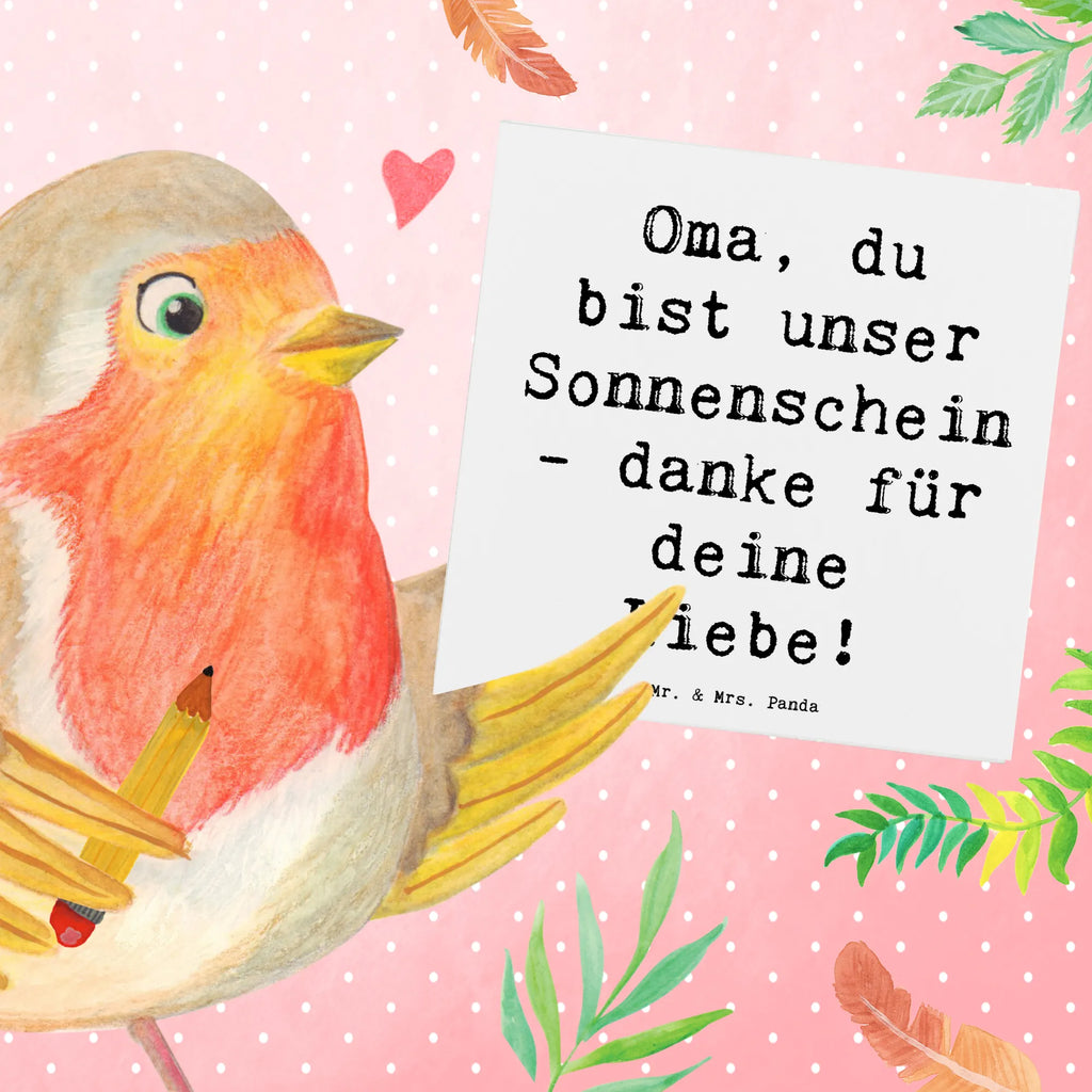 Deluxe Karte Spruch Oma Sonnenschein Karte, Grußkarte, Klappkarte, Einladungskarte, Glückwunschkarte, Hochzeitskarte, Geburtstagskarte, Hochwertige Grußkarte, Hochwertige Klappkarte